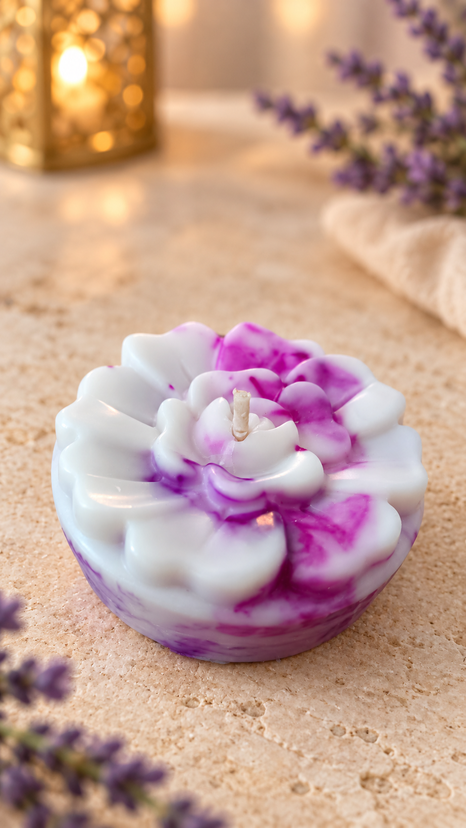Bougie fleur parfumée artisanale – 75 g