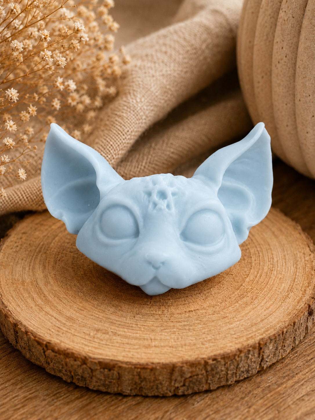 Fondant parfumé Tête de chat Sphynx