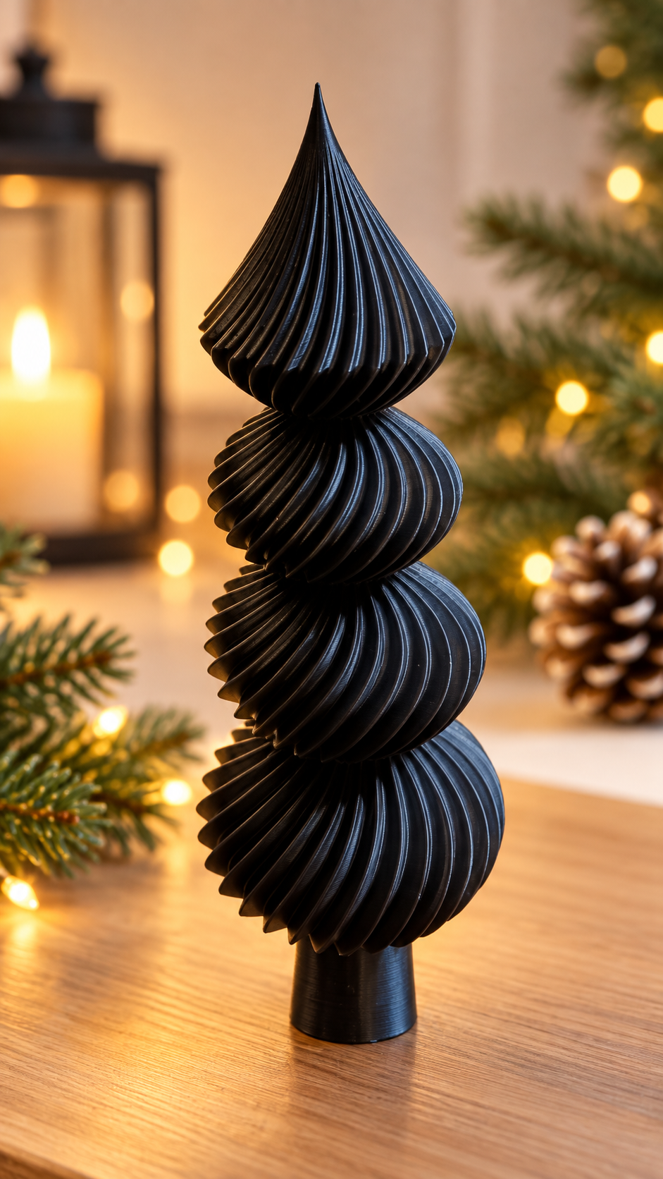Flèche de sapin torsadée – Haut de sapin imprimé en 3D