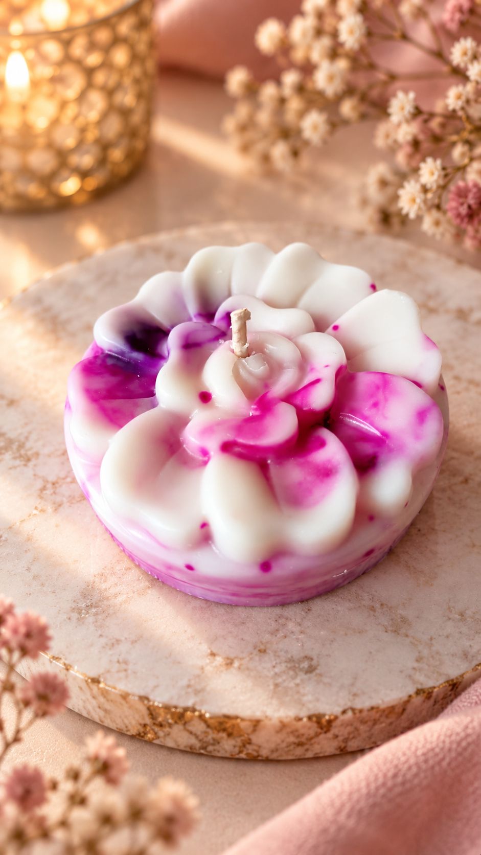 Bougie fleur parfumée artisanale – 75 g