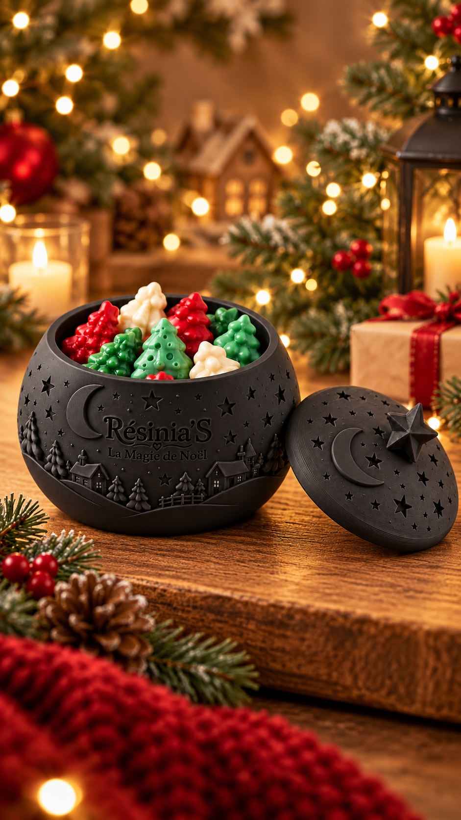 Boîte Collector de Noël Résinia’S – 100 g de fondants parfumés