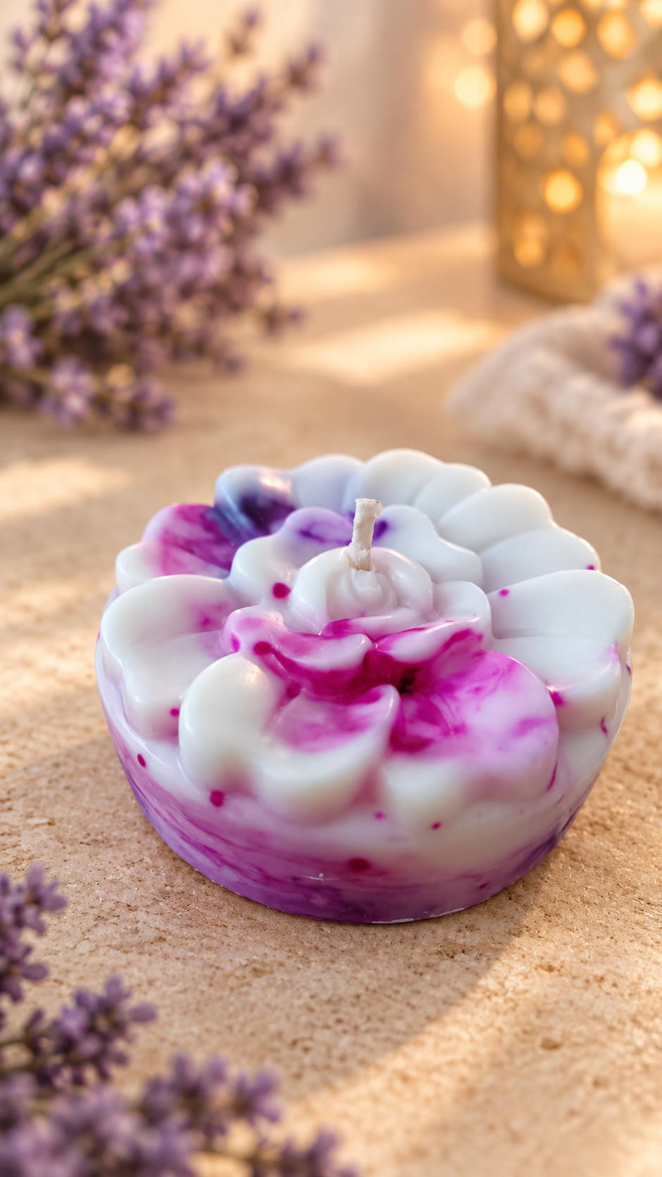 Bougie fleur parfumée artisanale – 75 g