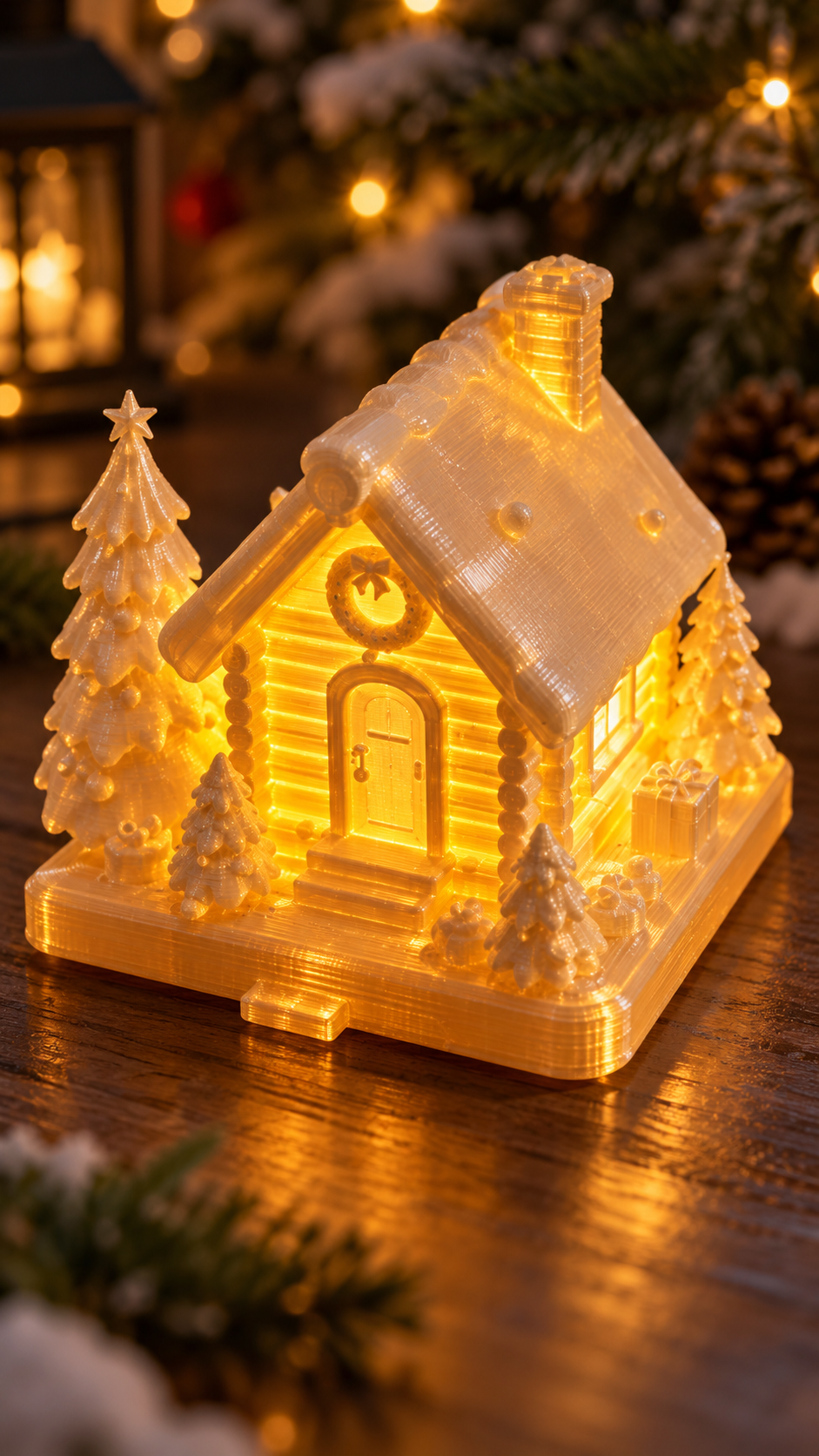 Petite maison de Noël lumineuse - édition limitée