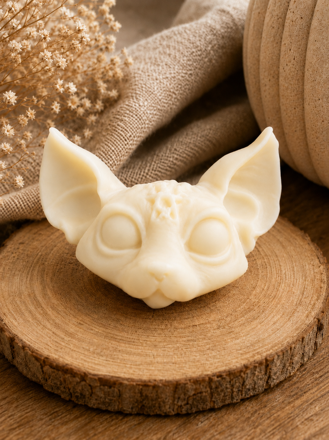 Fondant parfumé Tête de chat Sphynx