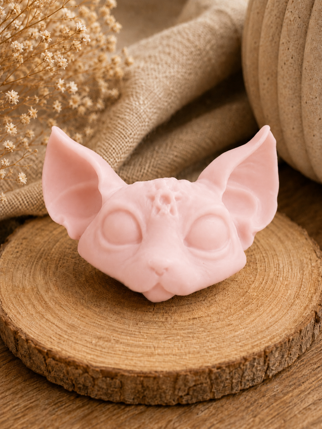 Fondant parfumé Tête de chat Sphynx