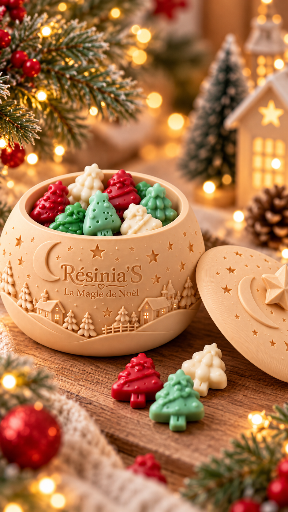 Boîte Collector de Noël Résinia’S – 100 g de fondants parfumés