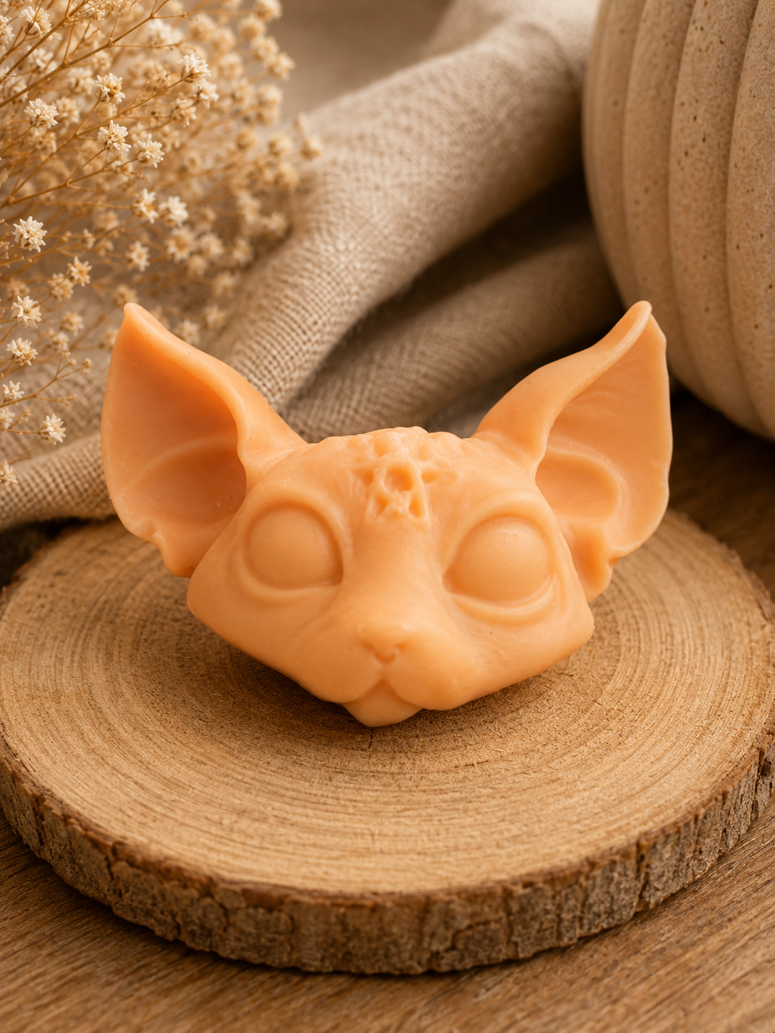 Fondant parfumé Tête de chat Sphynx