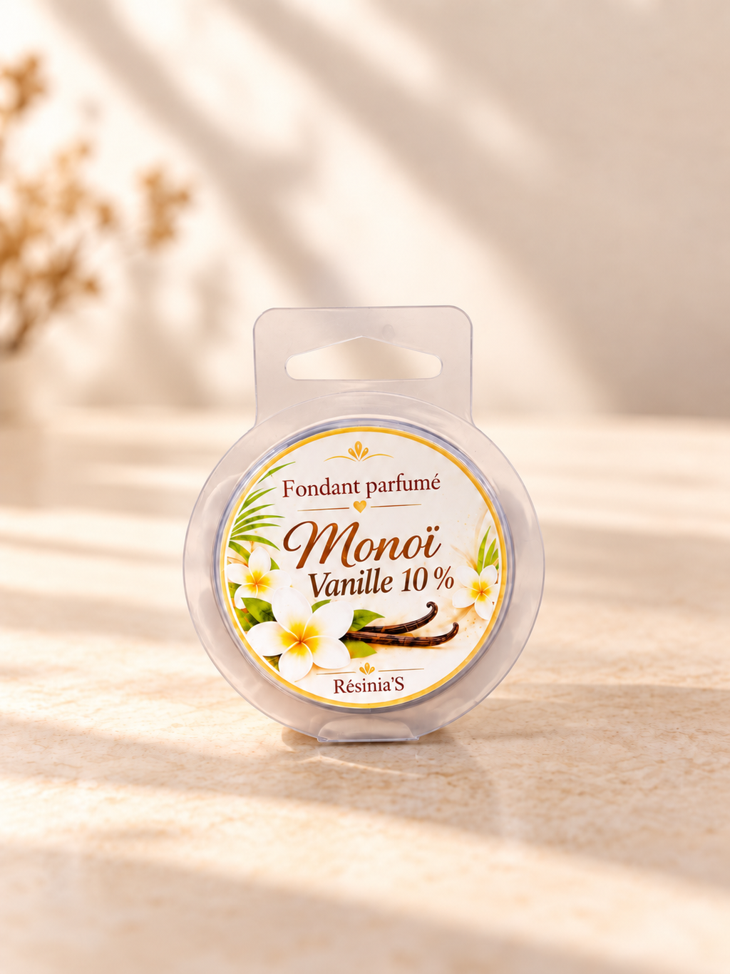 Fondant parfumé 34 g – Monoï Vanille ou Ambre Vanille