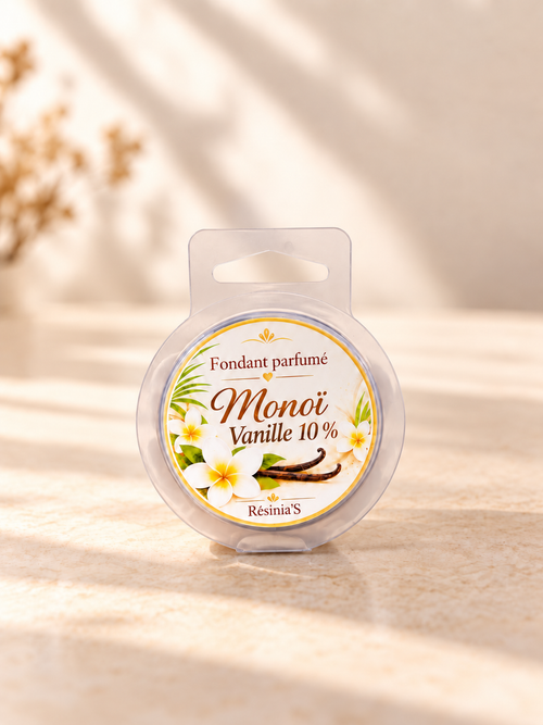 Fondant parfumé 34 g – Monoï Vanille ou Ambre Vanille