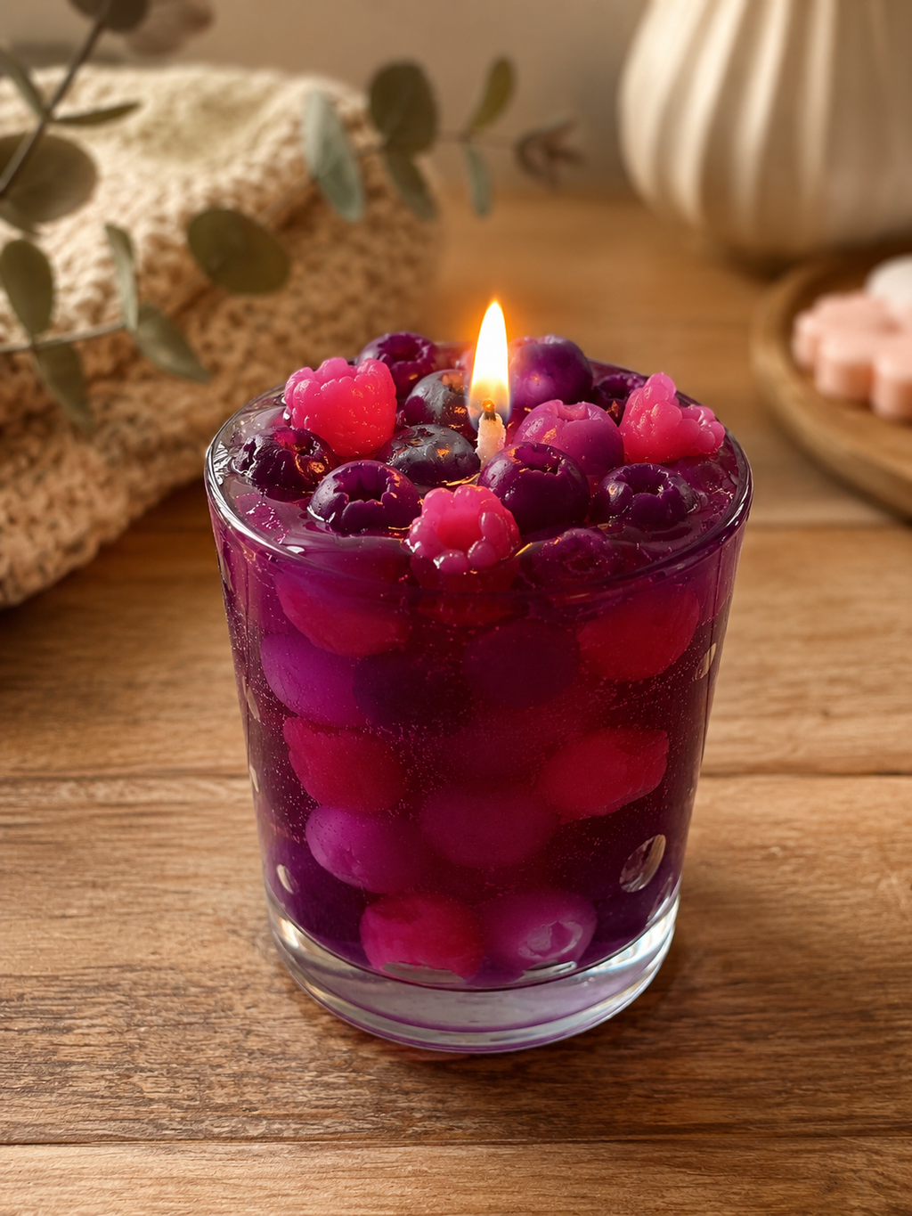 Bougie parfumée Fruits rouges en cire gel