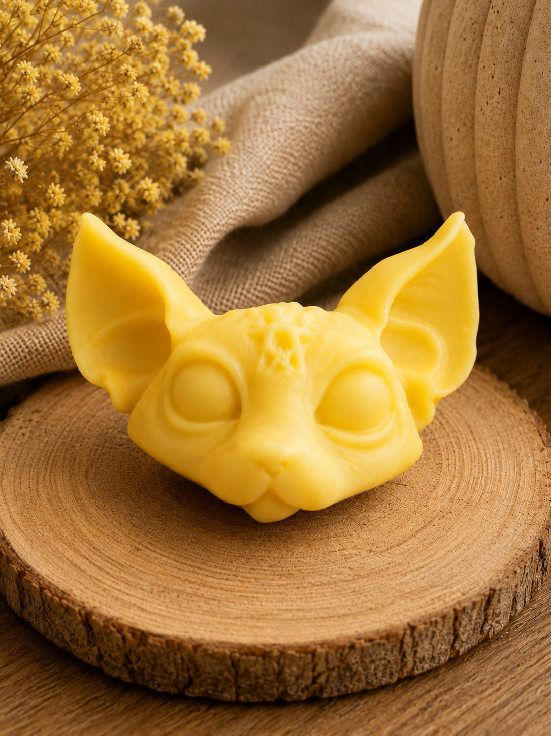 Fondant parfumé Tête de chat Sphynx