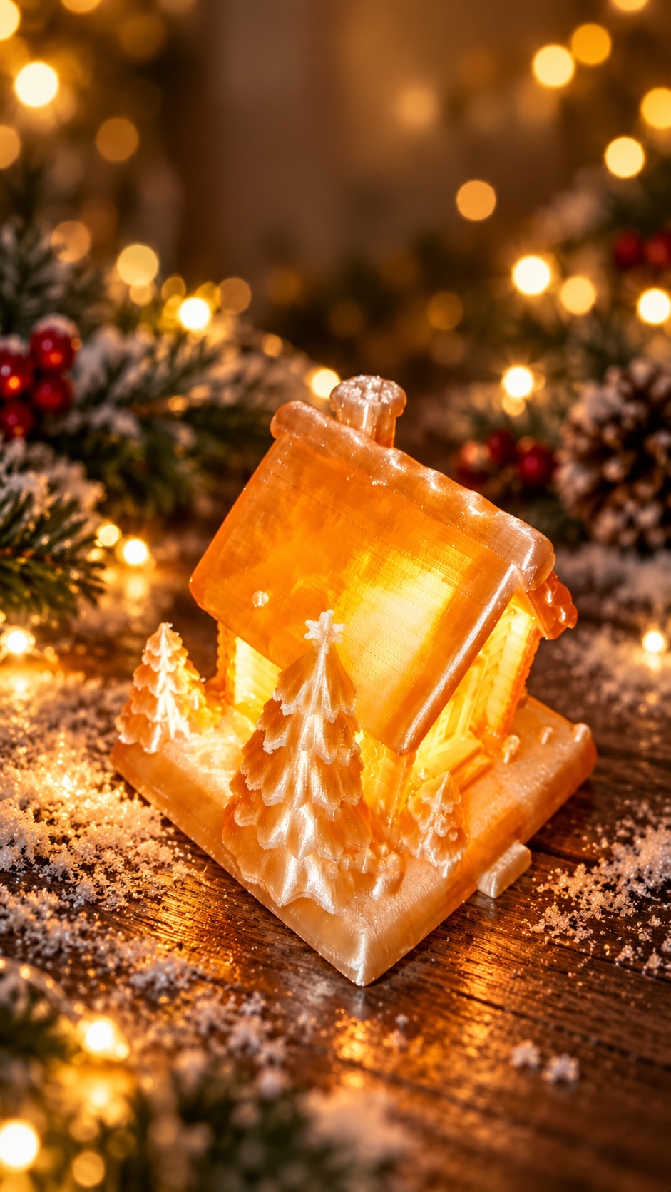 Petite maison de Noël lumineuse - édition limitée
