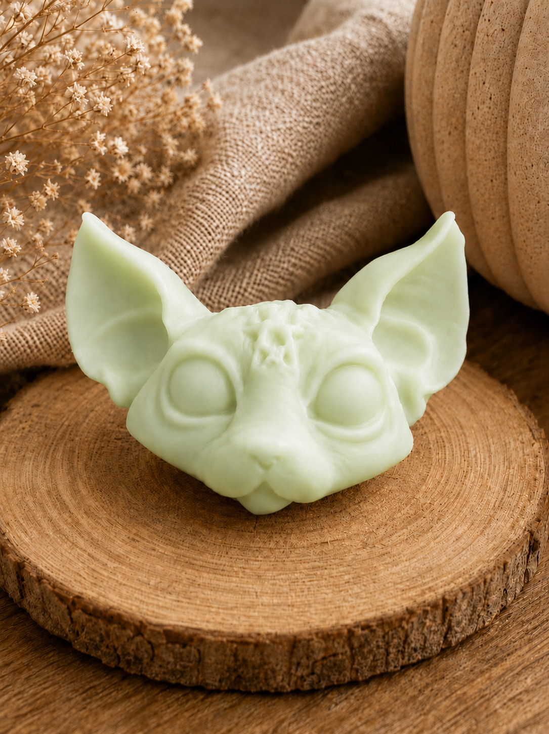 Fondant parfumé Tête de chat Sphynx